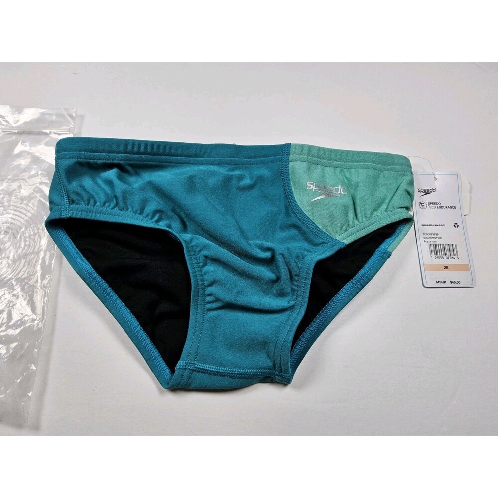 Speedo Eco Endurance Vibe Collection Swim Brief Swimsuit Aquarium Size 28